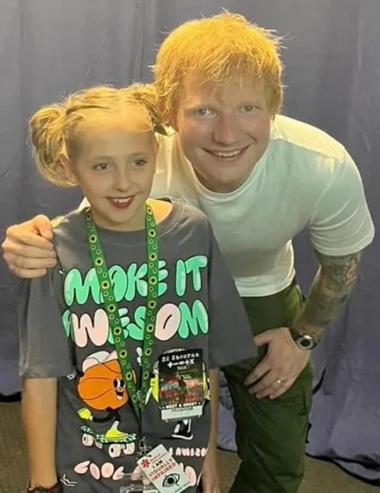 Caitlin Passy with Ed Sheeran