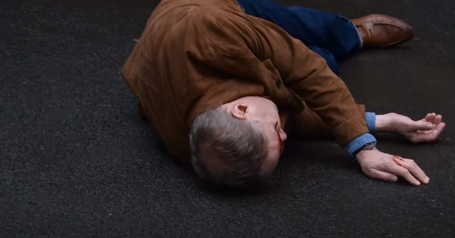 Coronation Street's Stephen is lying on the floor, bleeding