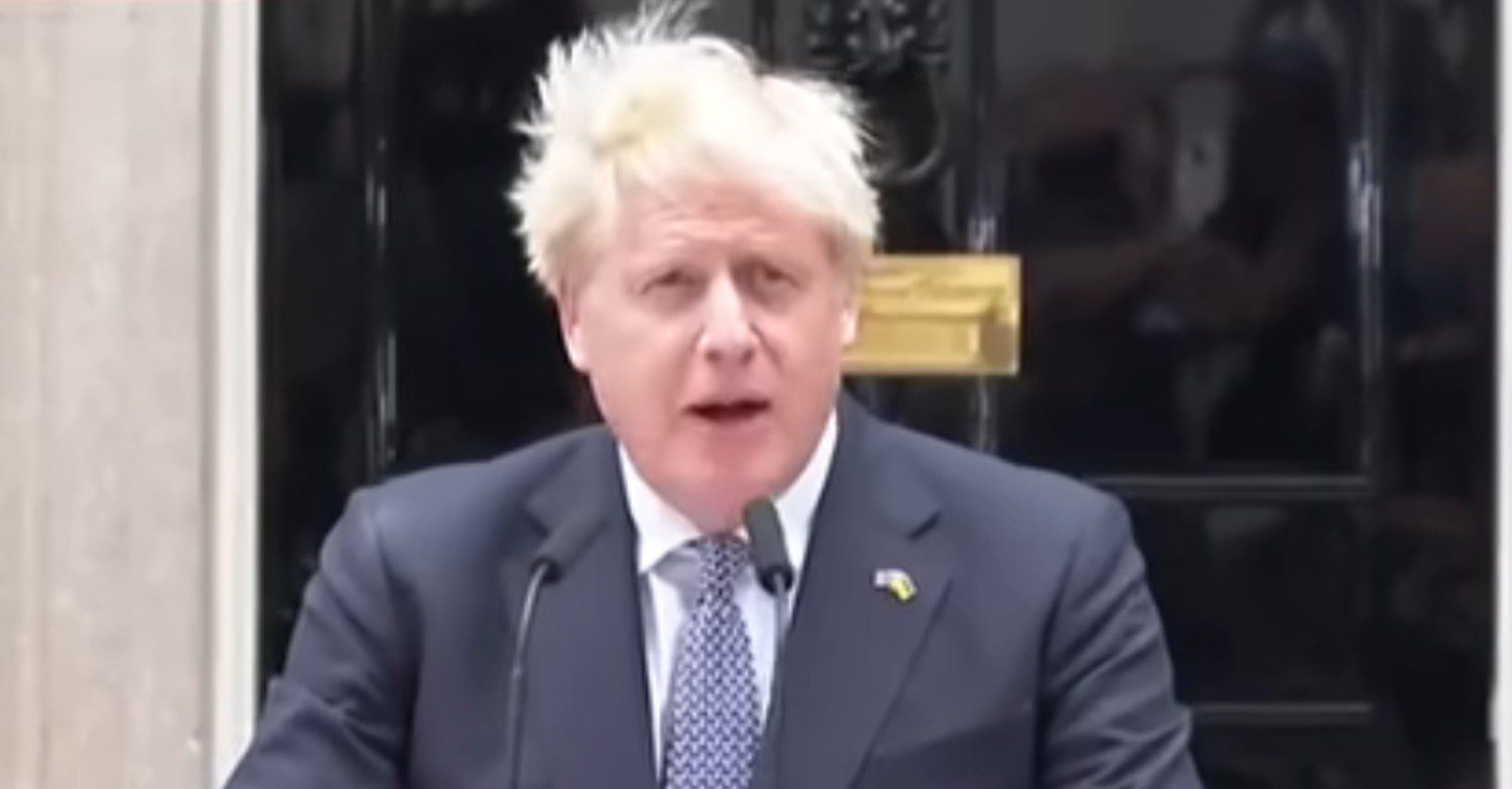 Boris Johnson outside Downing Street