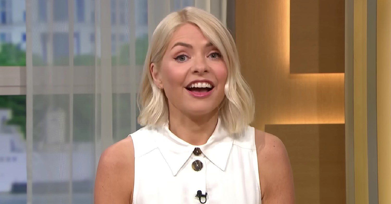 Holly Willoughby looking shocked on This Morning