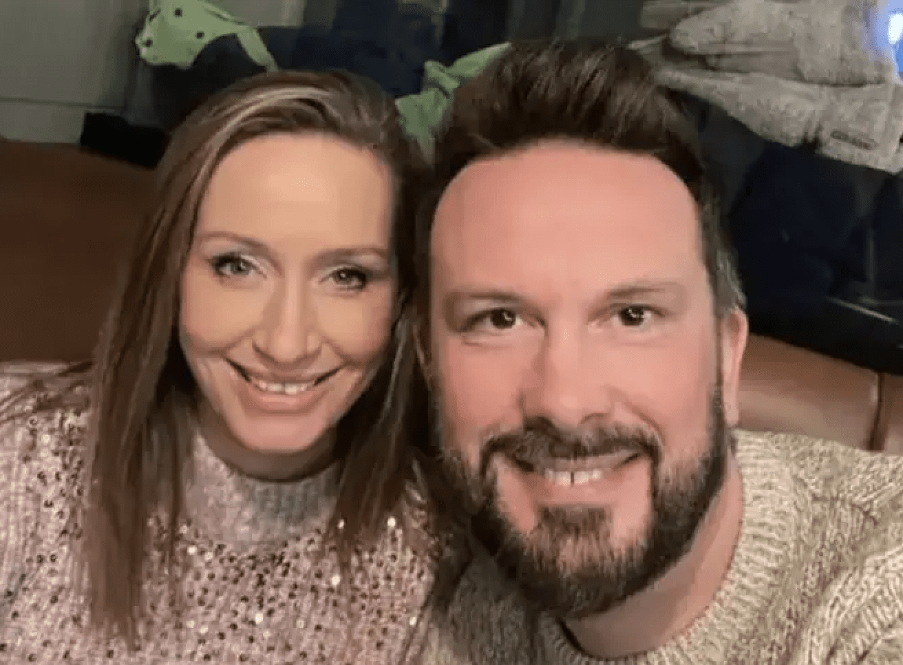 Nicola Bulley and her partner smiling