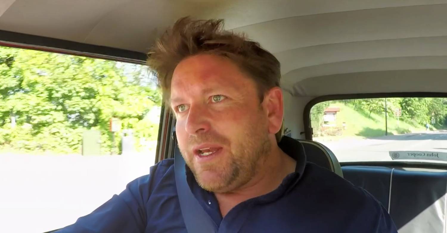 James Martin drives a car
