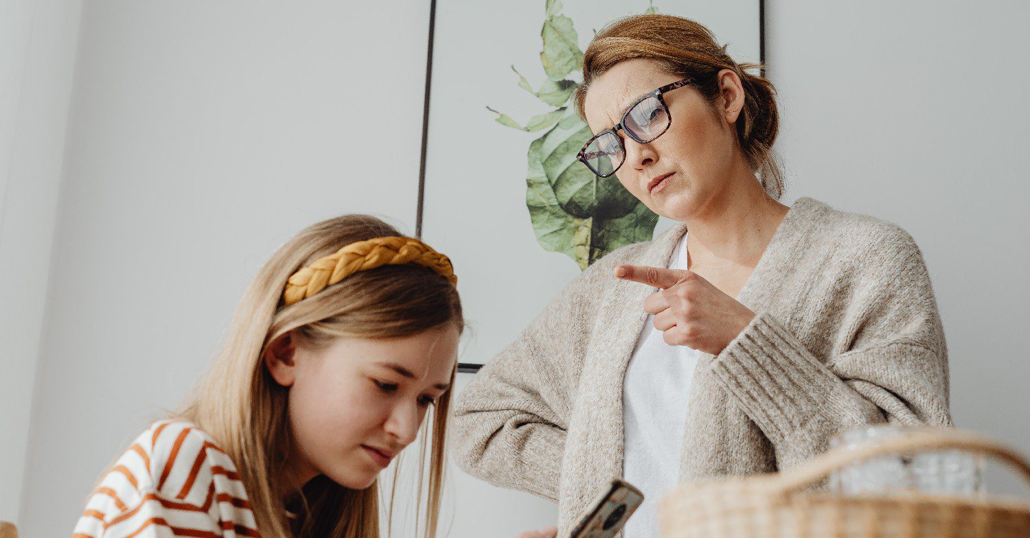 Woman arguing with daughter 