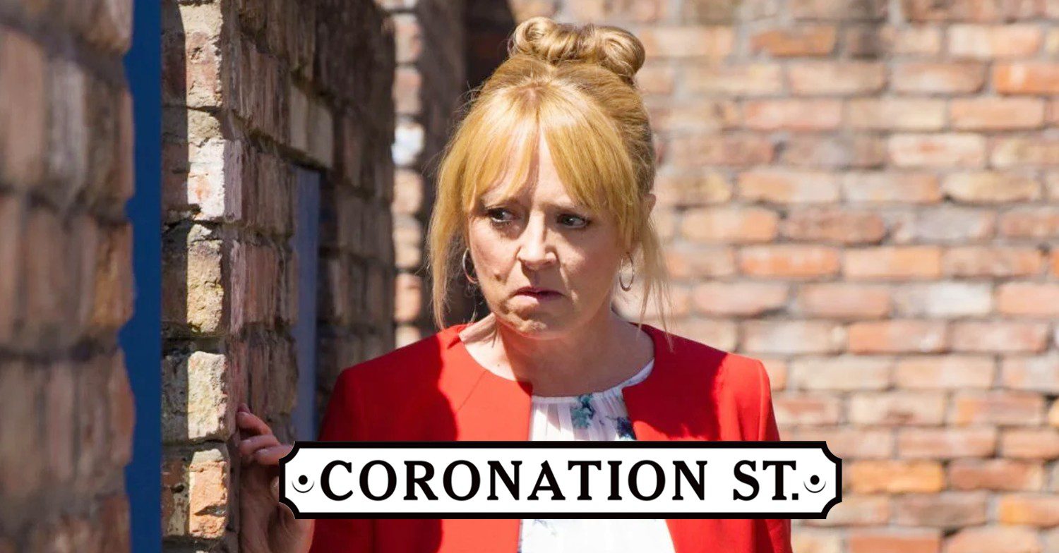 Jenny looking upset and worried on Corrie; inset, show logo (Credit: ITV/Composite: ED!)