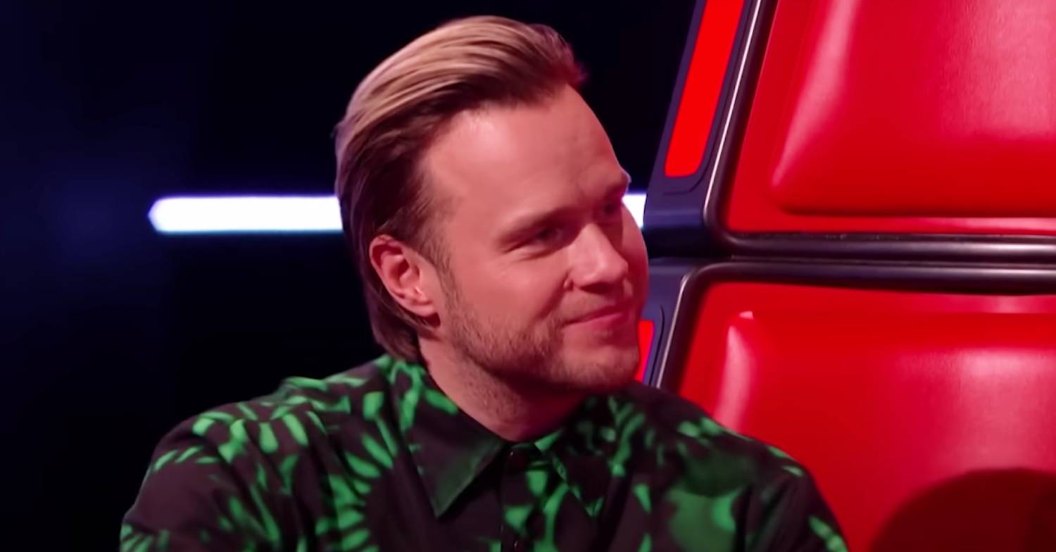Olly Murs smiles on The Voice UK
