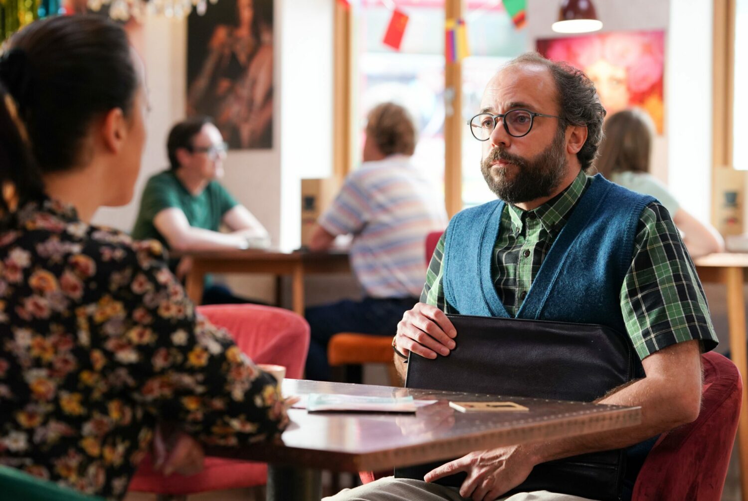 Reiss is apologetic as he sits opposite Sonia in EastEnders