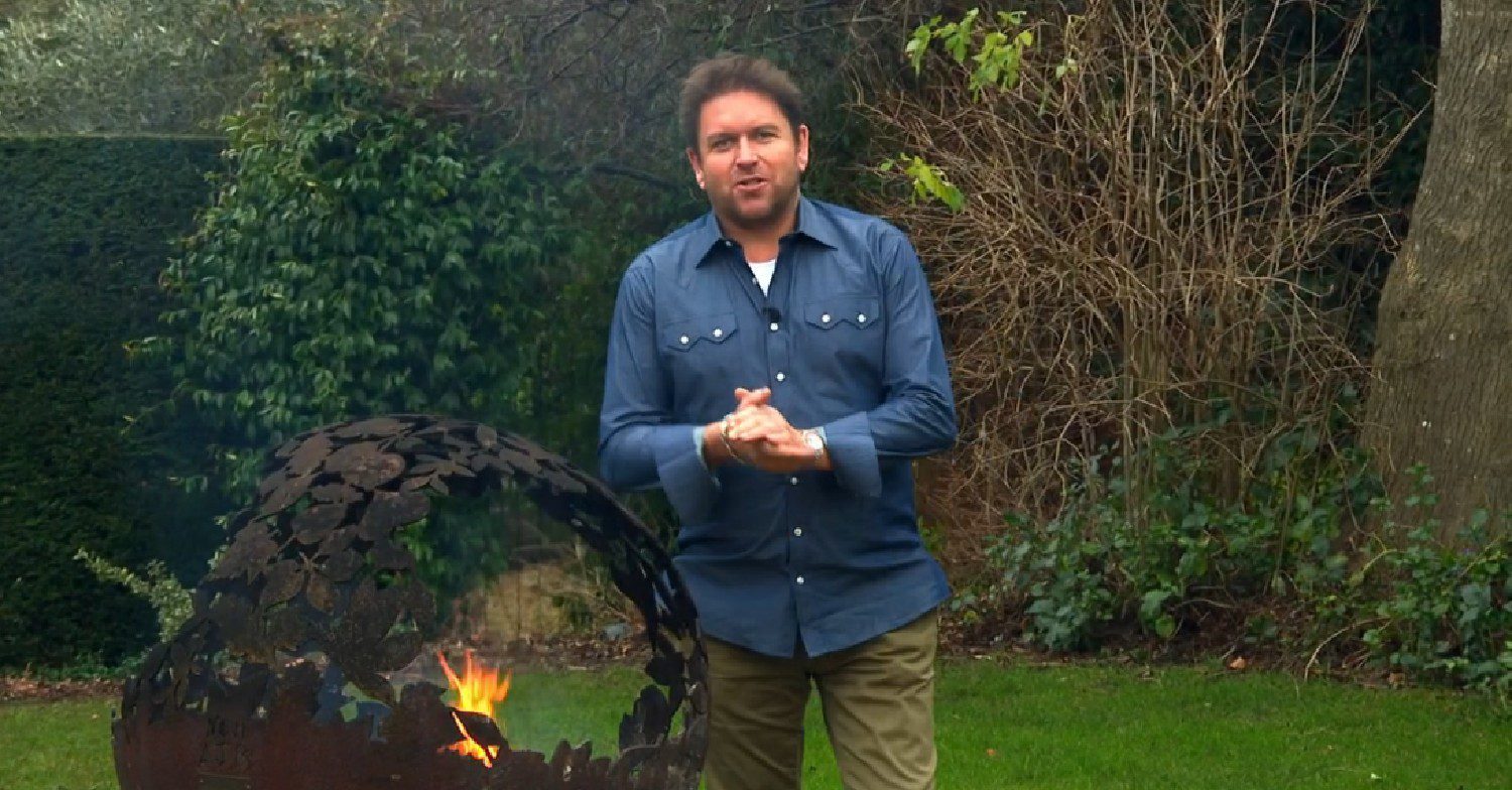 James Martin holding his hands together on Saturday Morning show