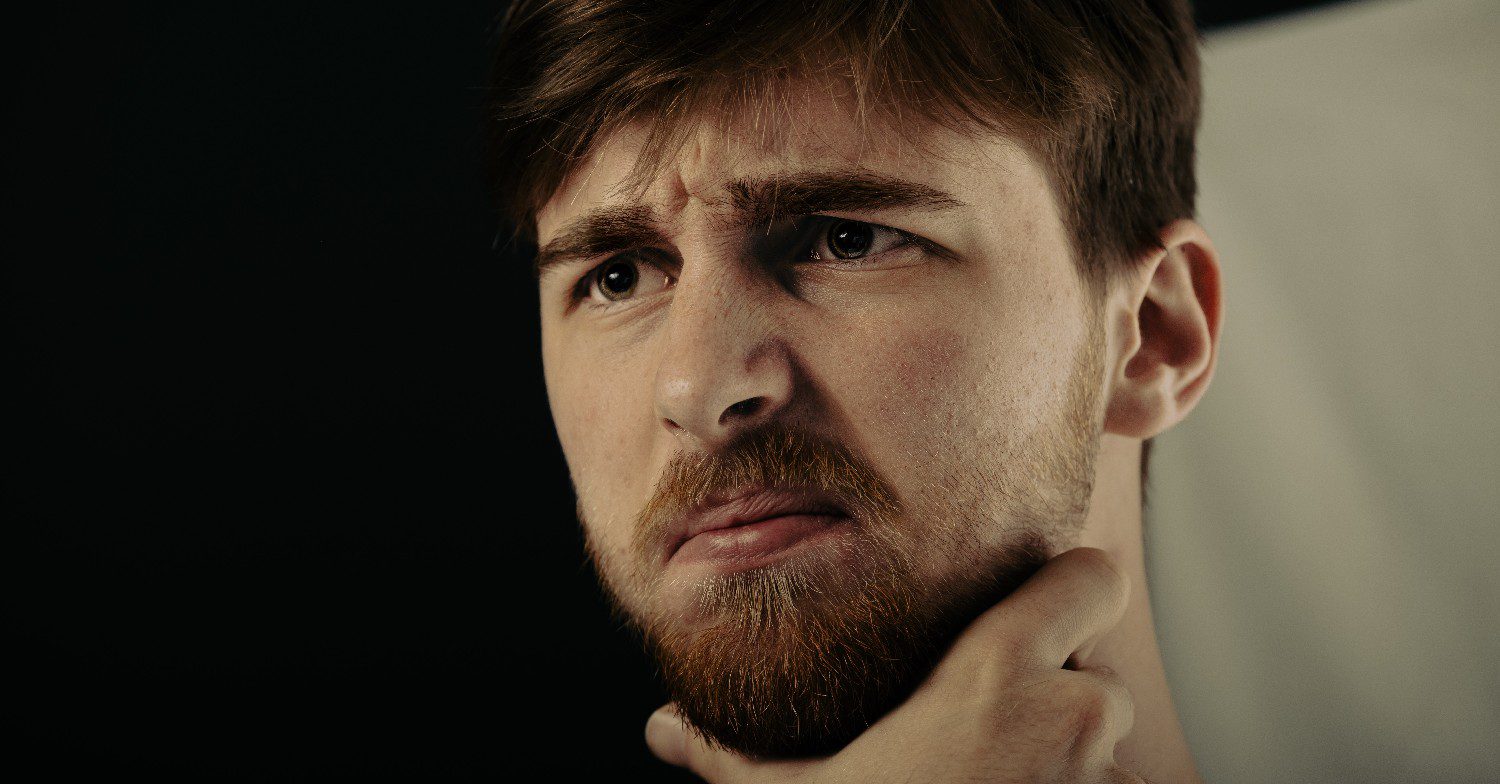 Man looking disgusted 