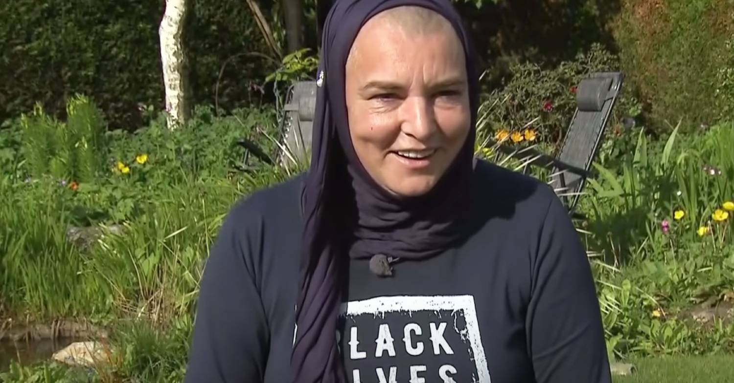 Sinead O'Connor smiles