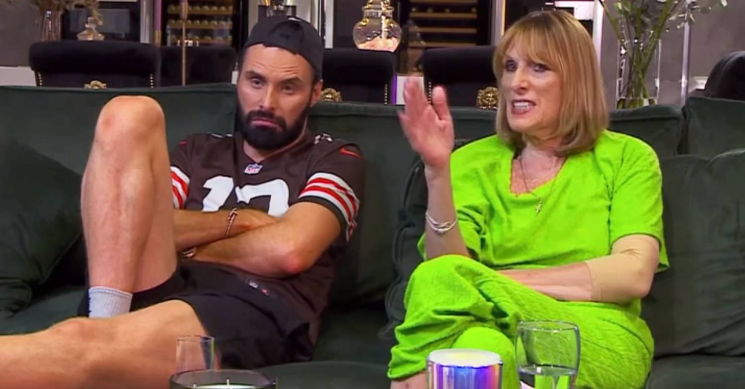 Rylan and his mum look cheesed off