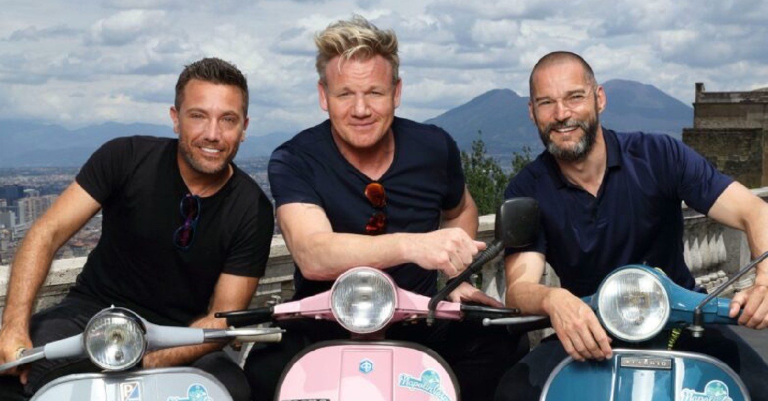Gino, Fred and Gordon on their ITV show 
