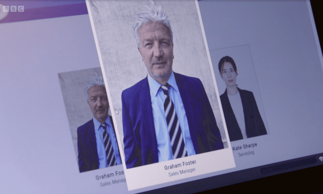 Graham FOster on a website in EastEnders