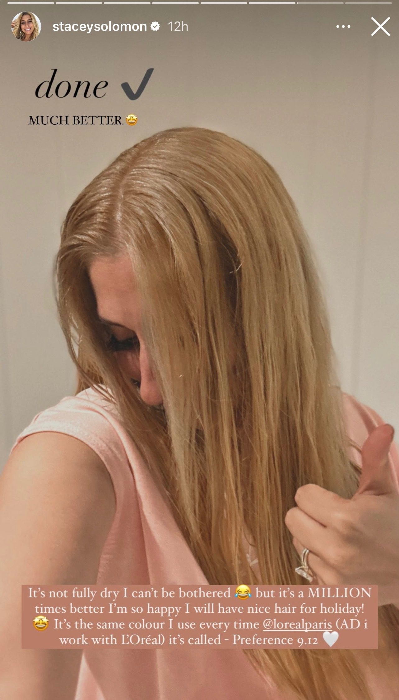 Stacey Solomon on her Instagram Story 