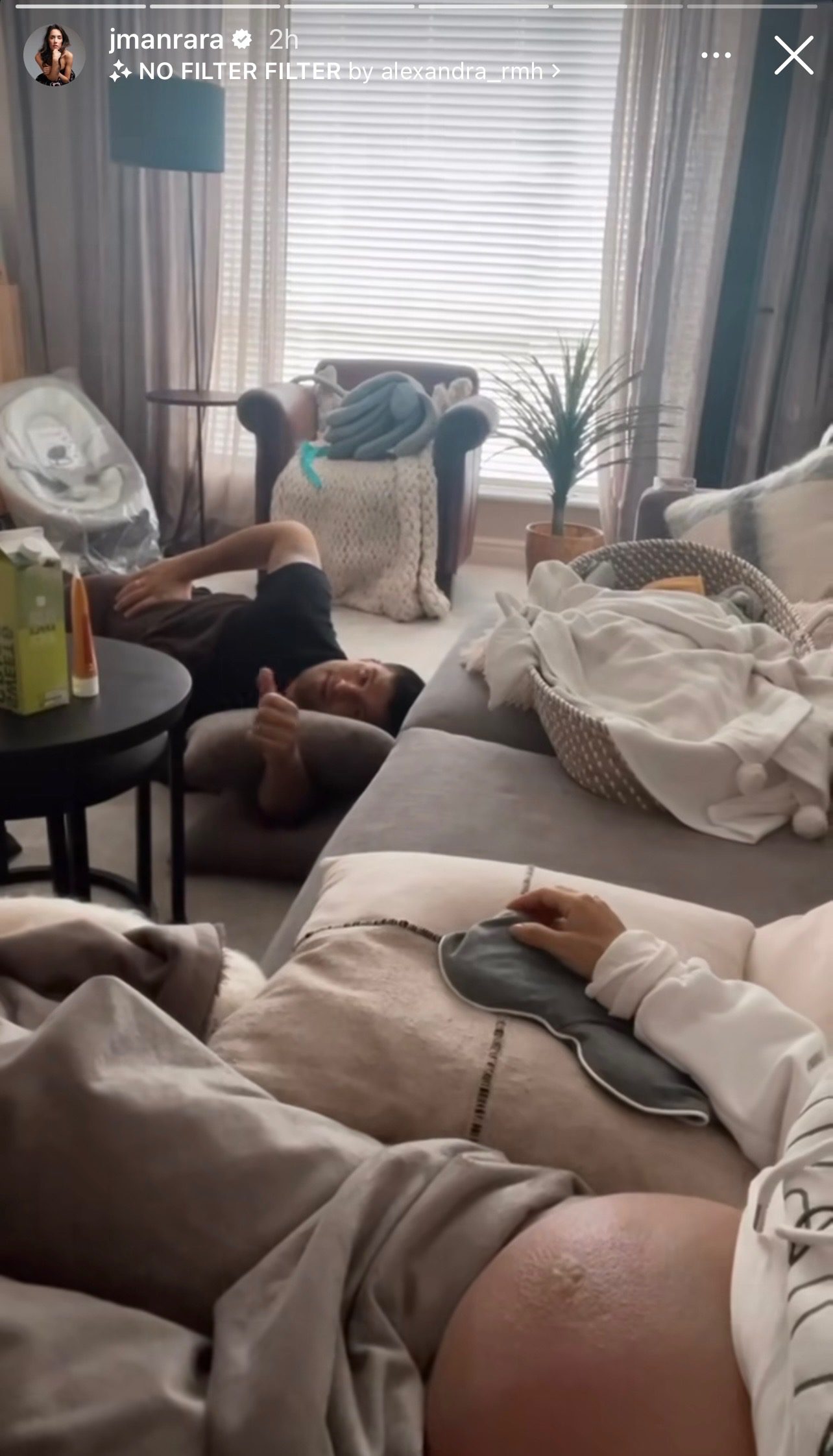 Janette Manrara and Aljaz Skorjanec on her Instagram Story