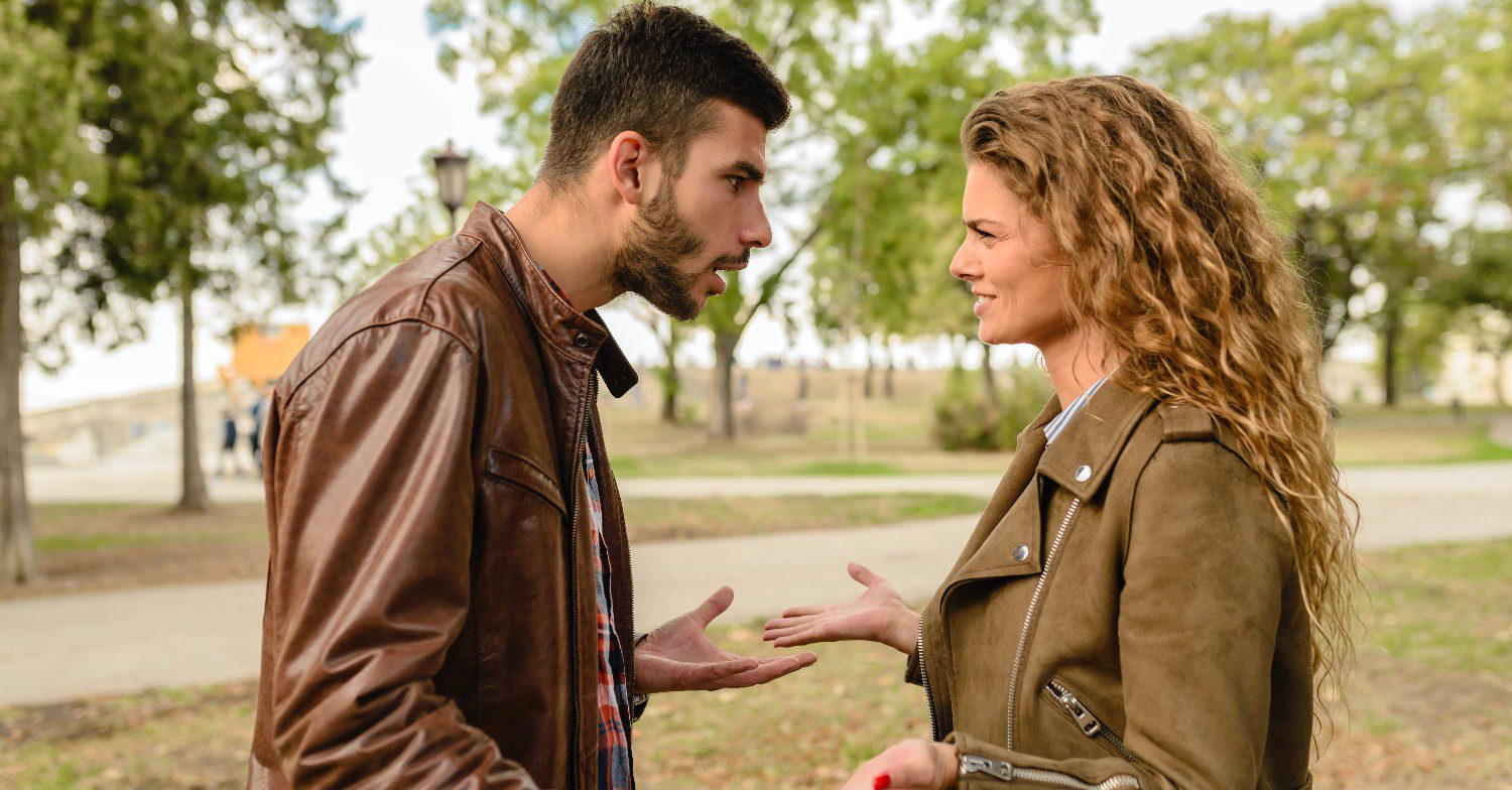 Man and woman arguing 