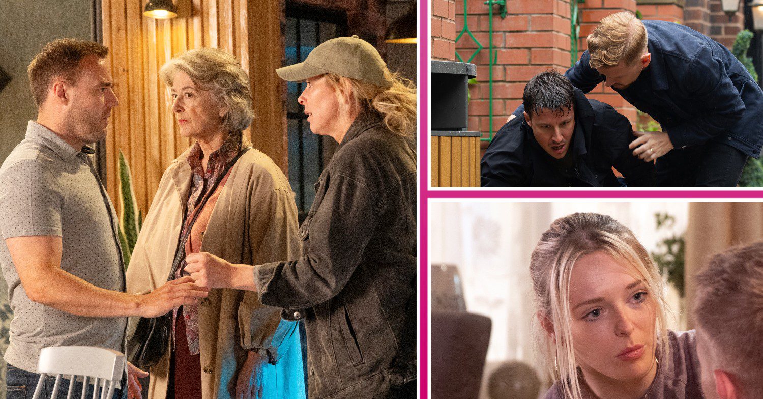 Coronation Street comp image: Tyrone, Evelyn, Cassie, Ryan, Gary and Lauren