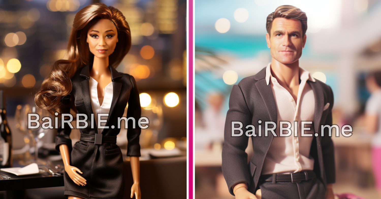 EastEnders' Denise as a Barbie and Jack as a Ken