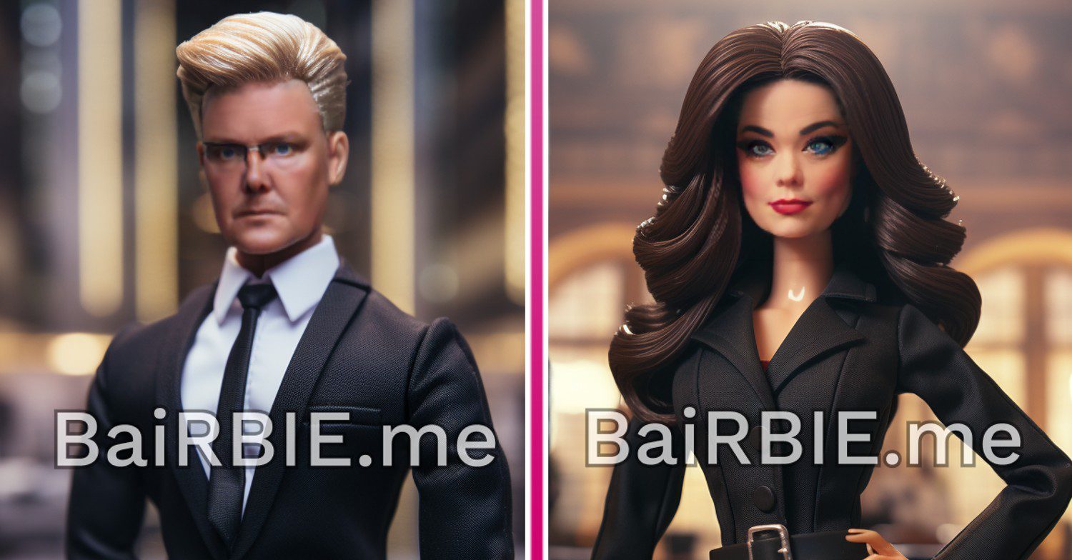 Emmerdale's Paddy as a Ken and Mandy as a Barbie