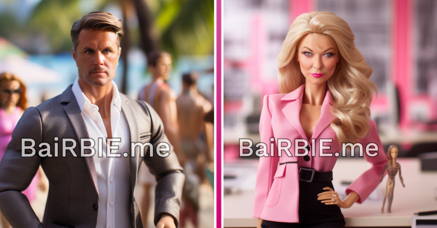 Emmerdale's Will as a Ken and Kim as a Barbie