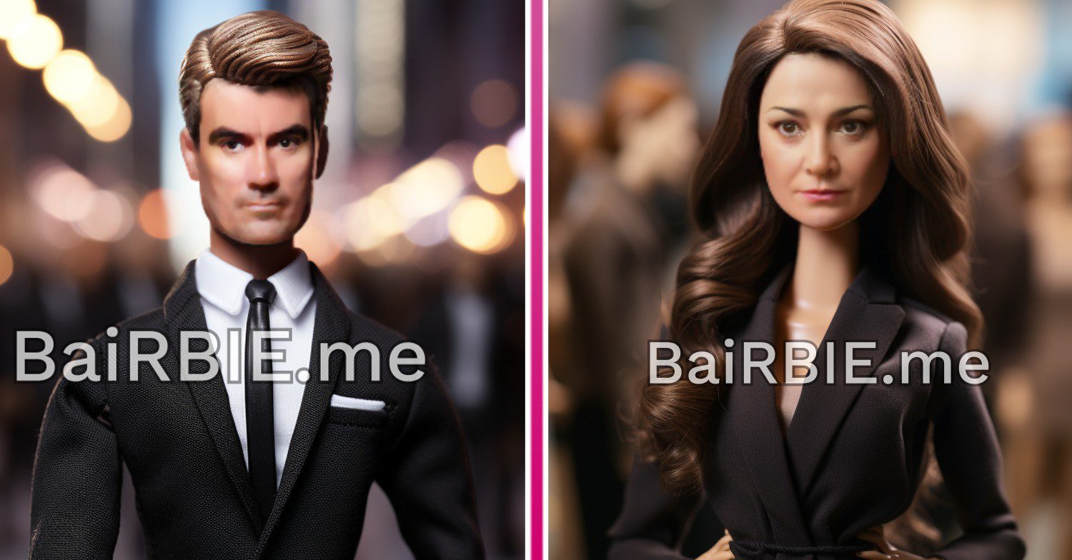 Emmerdale's Cain as a Ken and Moira as a Barbie