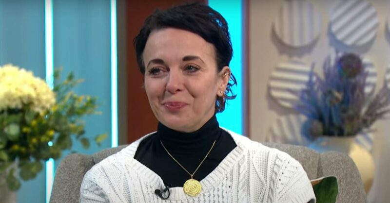 Amanda Abbington smiles