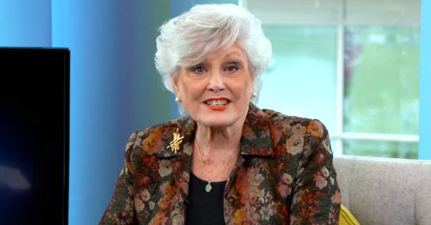 Angela Rippon speaks to camera