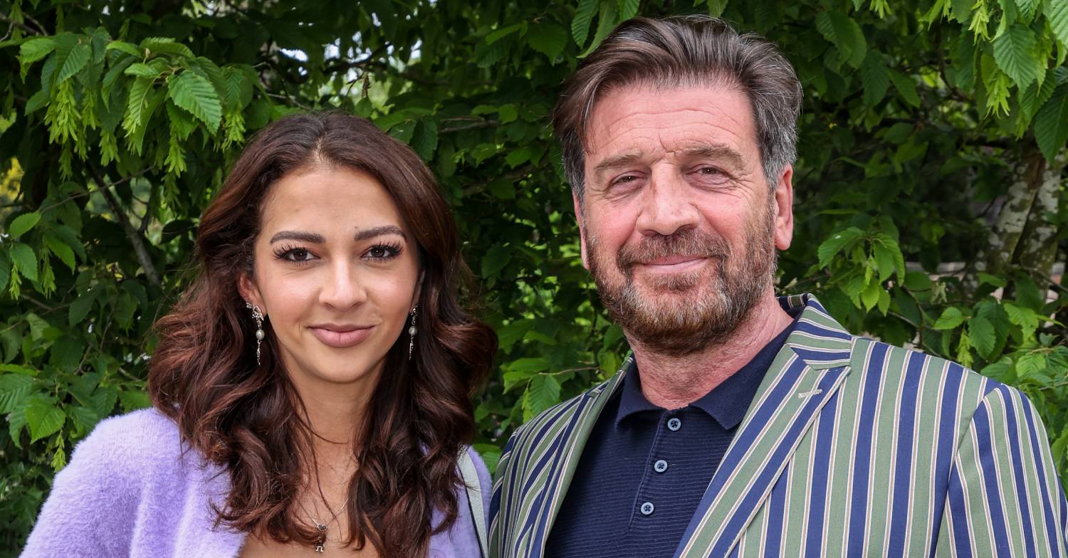 Katie Dadzie and Nick Knowles smile for the camera