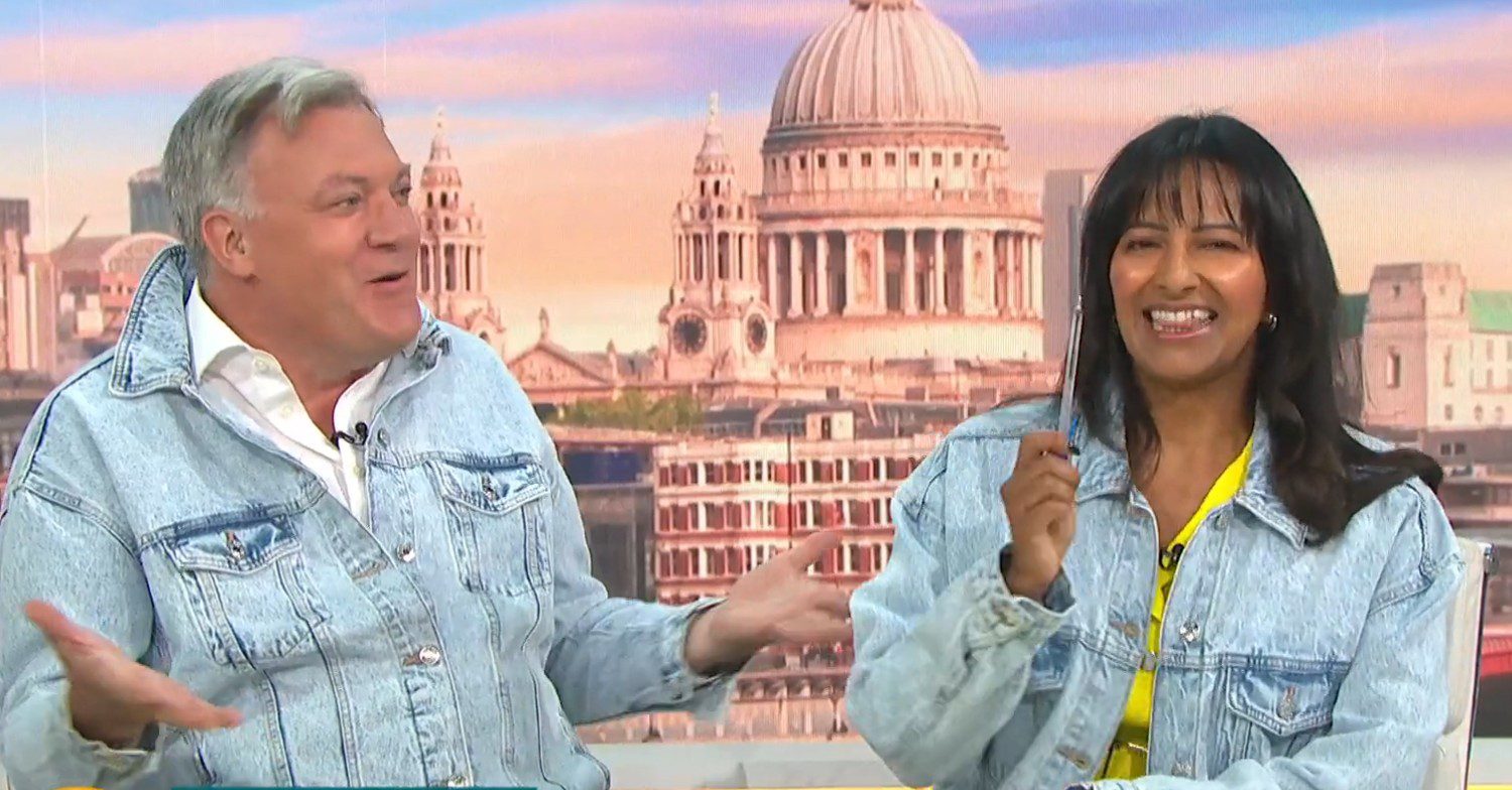 Ed Balls and Ranvir Singh dressed in double denim on GMB