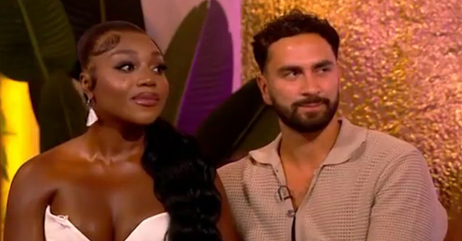 Whitney and Lochan on the Love Island Reunion