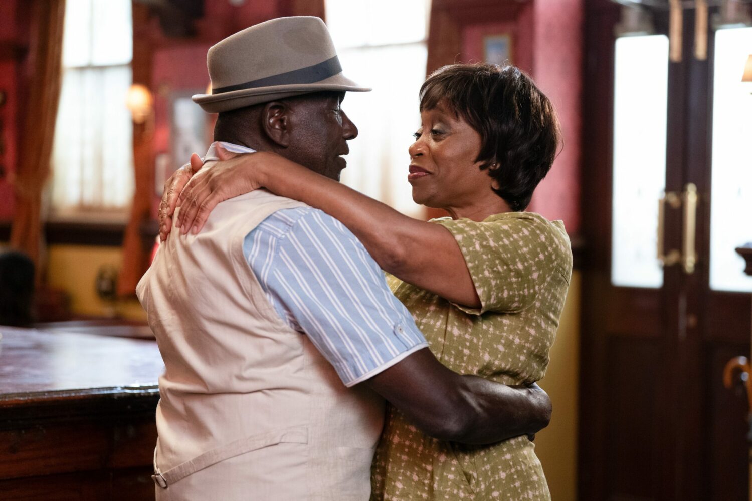 Patrick and Yolande Trumen look very much in love in The Queen Vic