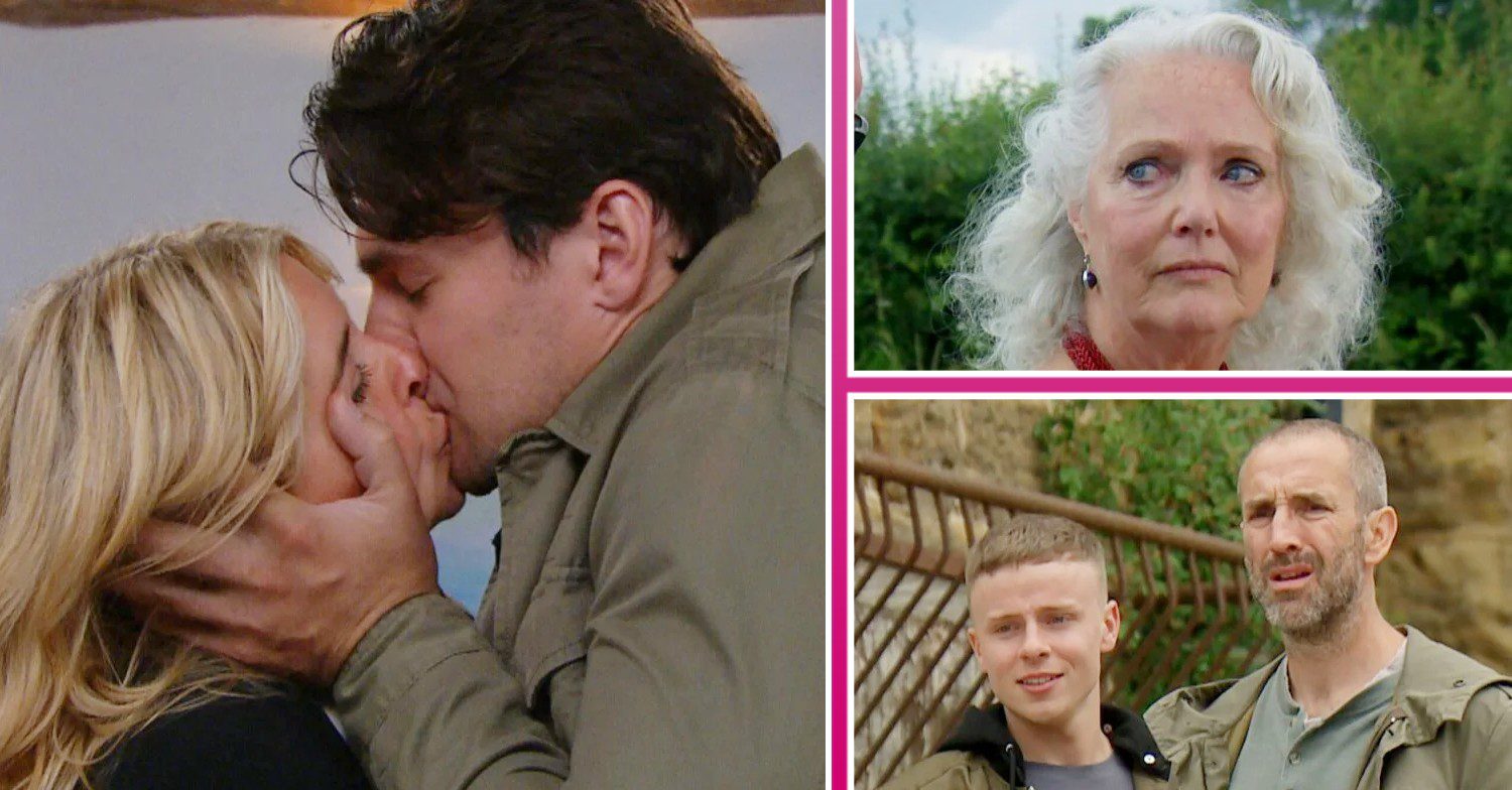 Emmerdale first look comp image week 34: Charity, Mack, Mary, Samson and Sam