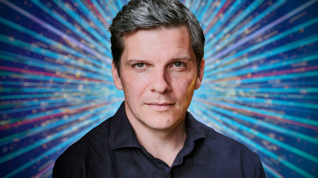 Nigel Harman against a Strictly backdrop