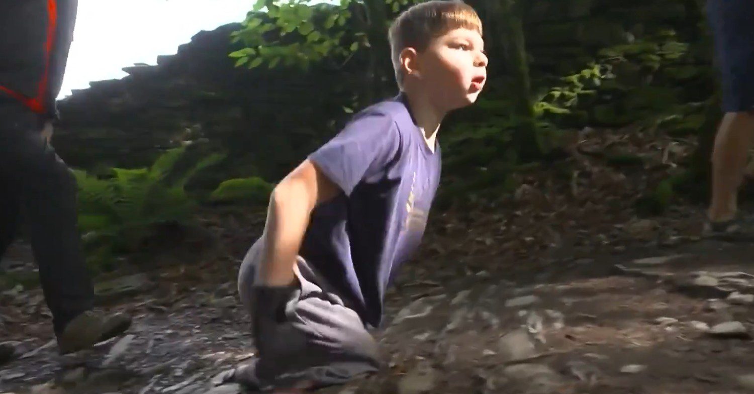 Tony Hudgell climbing