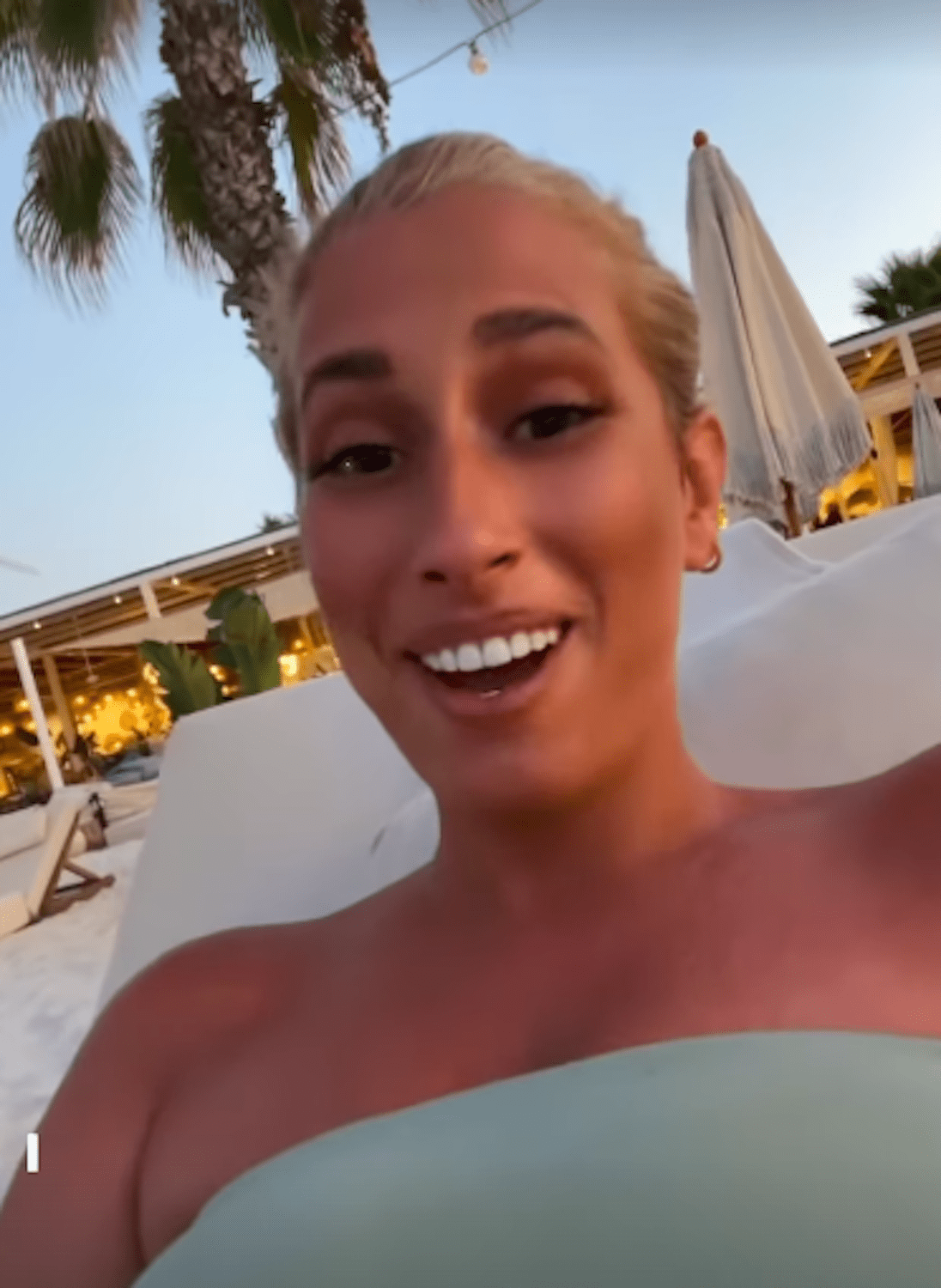 Stacey Solomon smiles in Turkey