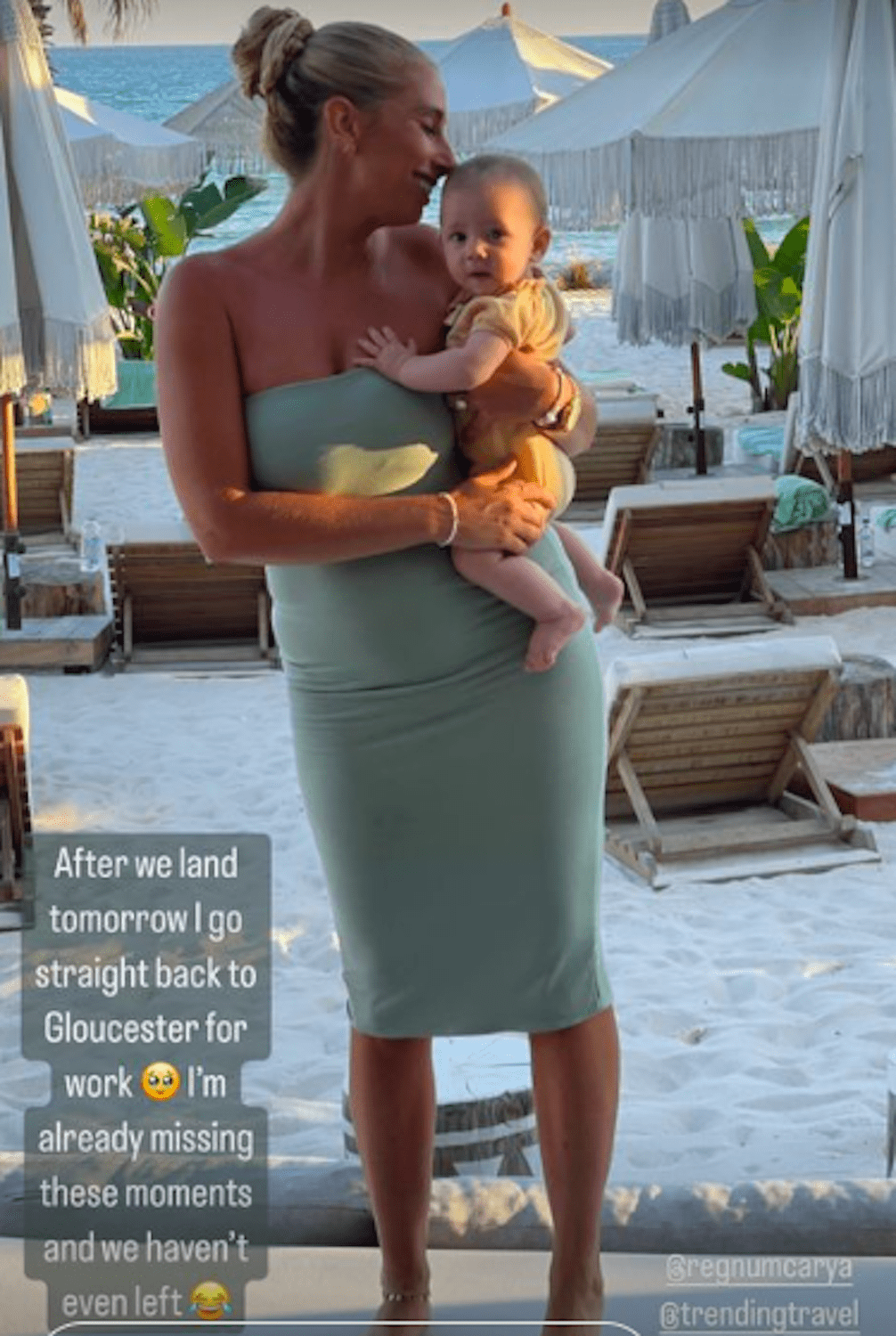 Stacey Solomon and Belle in Turkey