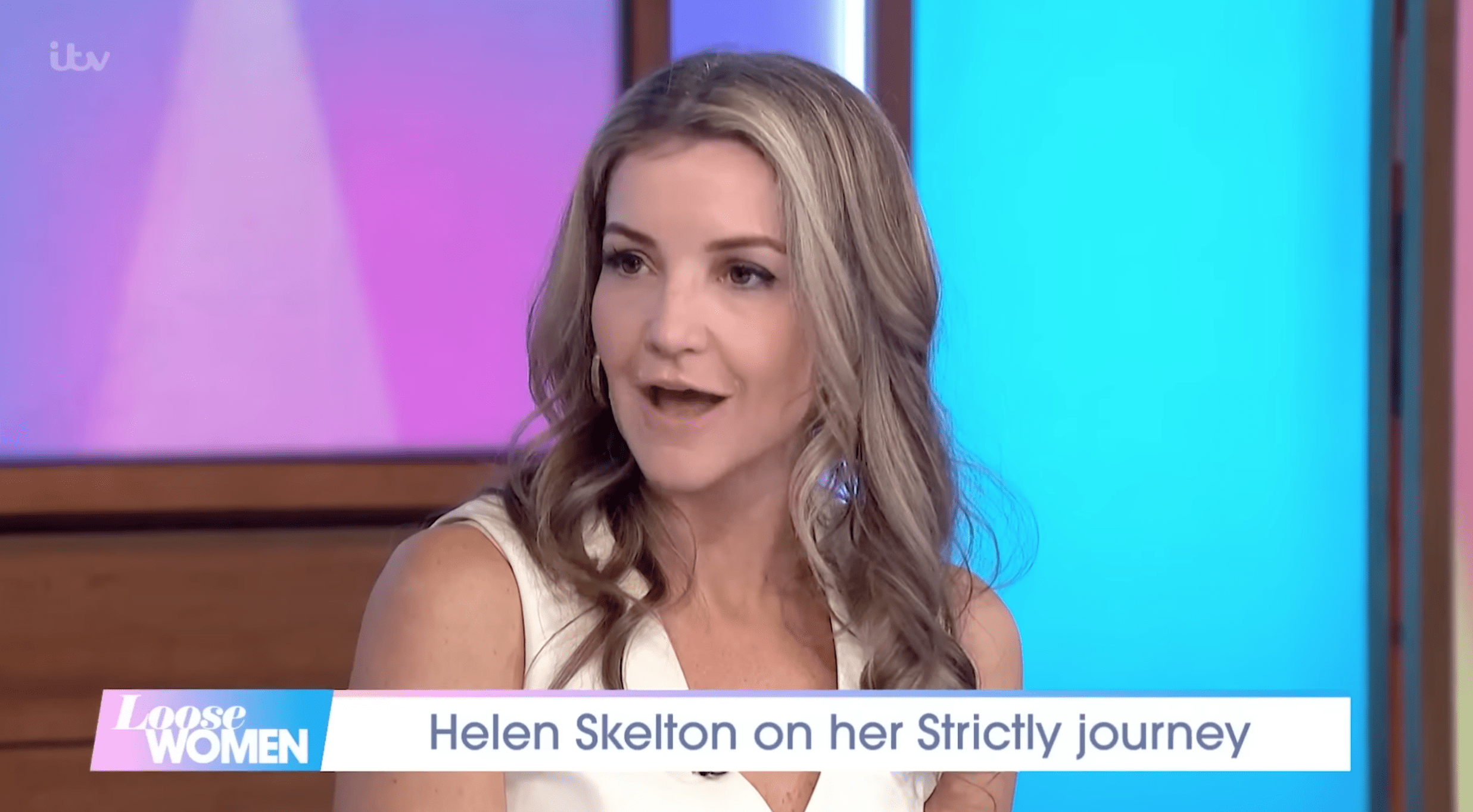 Helen Skelton being interviewed on Loose Women
