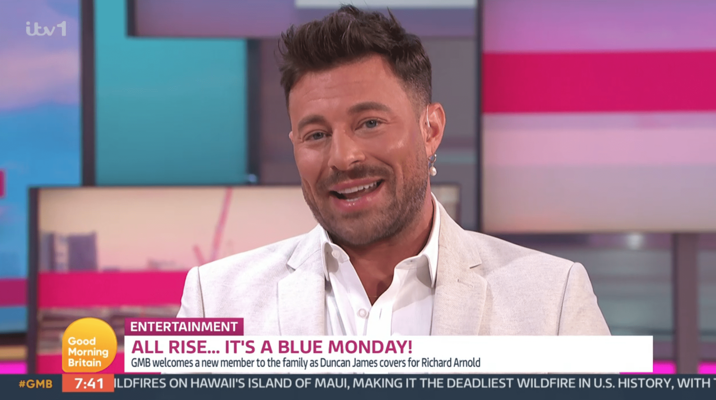 Duncan James presenting on GMB
