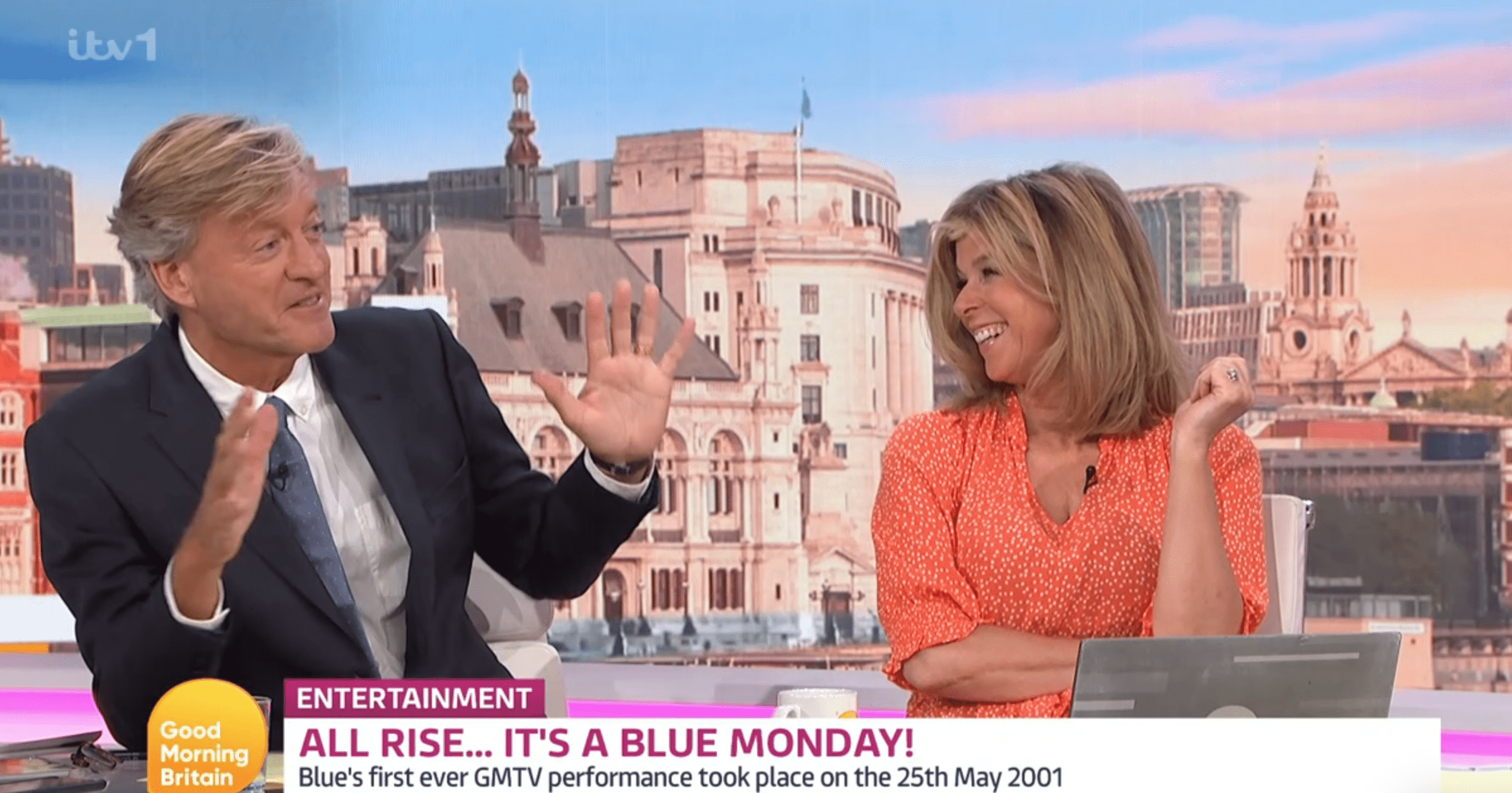 Richard Madeley and Kate Garraway laughing on GMB