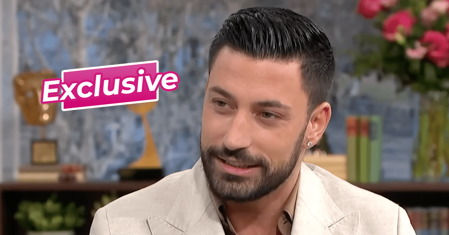 Giovanni Pernice being interviewed on This Morning and smiling