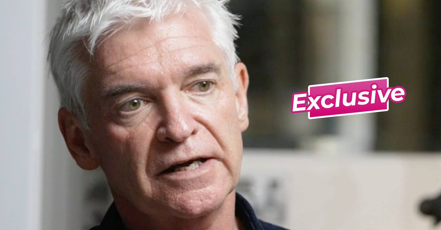 Phillip Schofield has a serious expression on his face