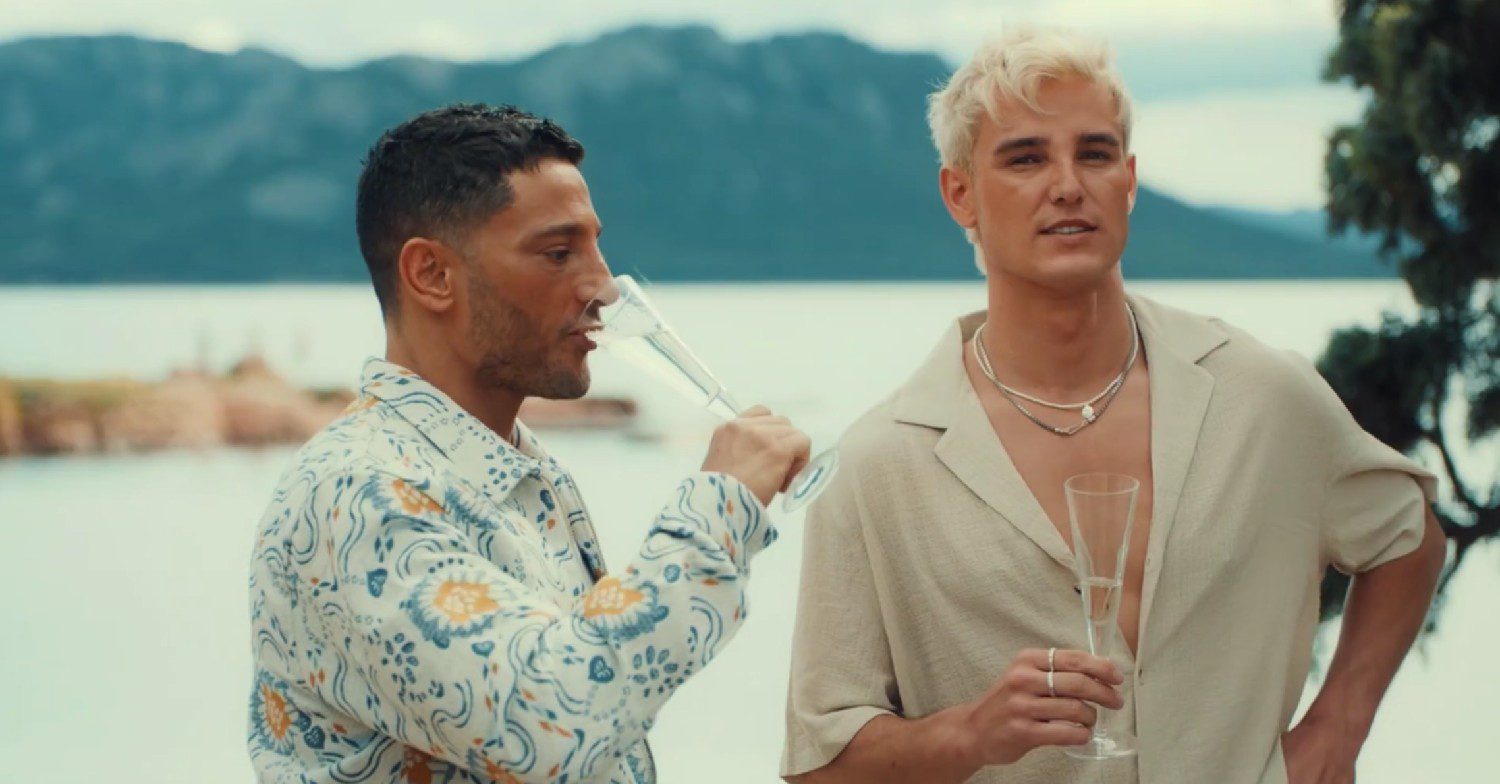 Rez drinking on Made In Chelsea