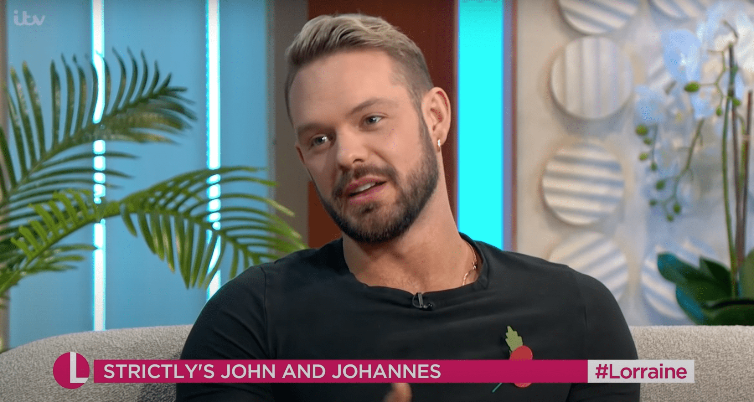 John Whaite being interviewed on Lorraine