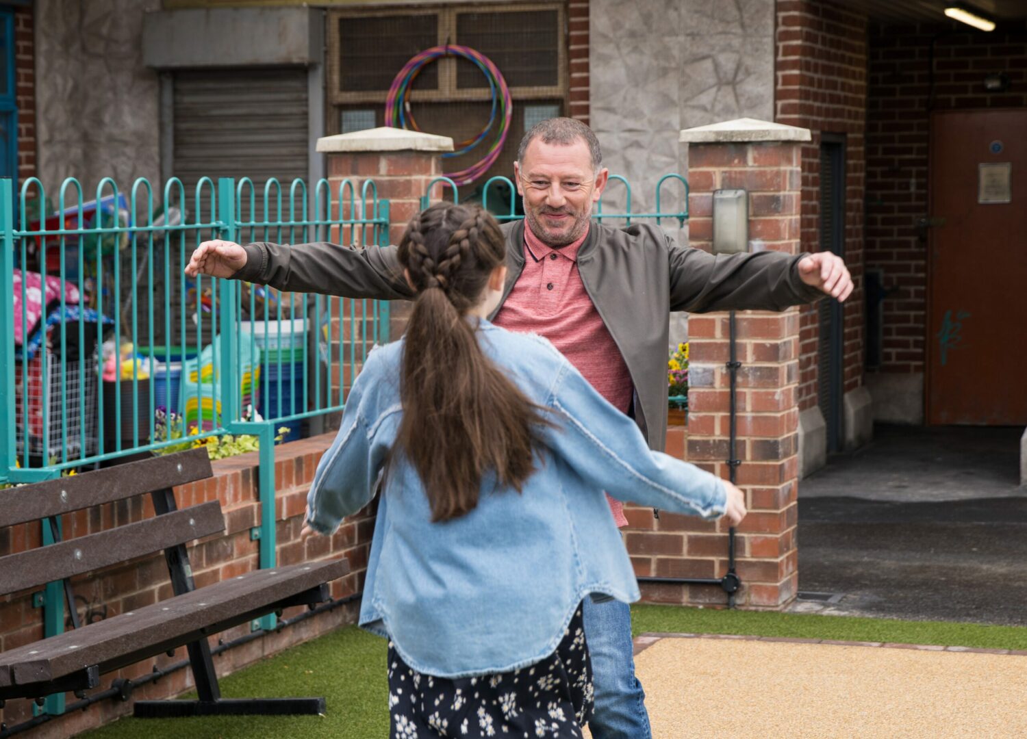 Dom goes to hug Eliza on Corrie