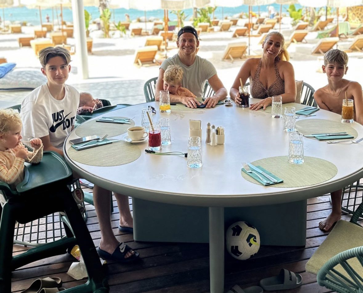 Stacey Solomon and Joe Swash with their children