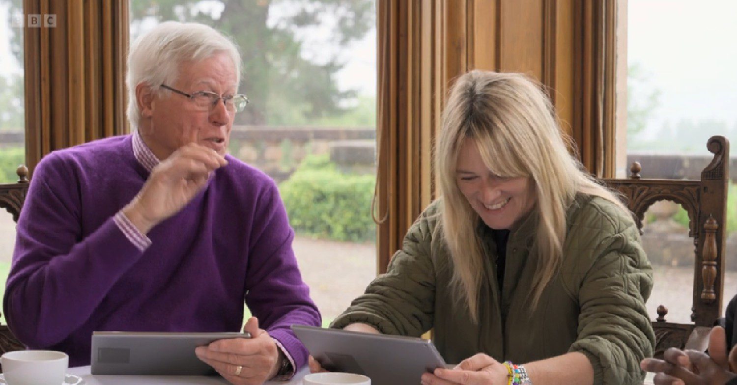 John and Edith laughing on Countryfile