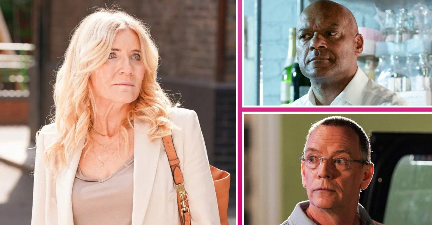 Composite of George, Cindy and Ian on EastEnders (Credit: BBC/Composite: ED!)