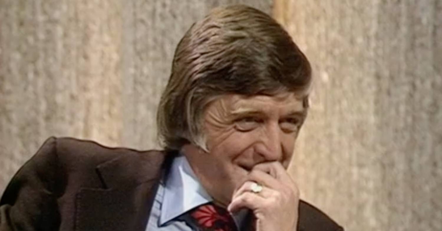 Michael Parkinson smiles