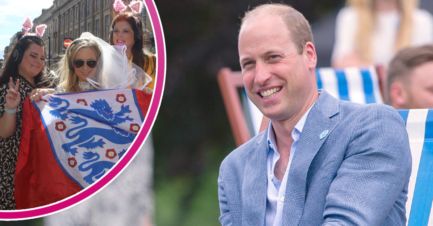 Prince William England fans split image