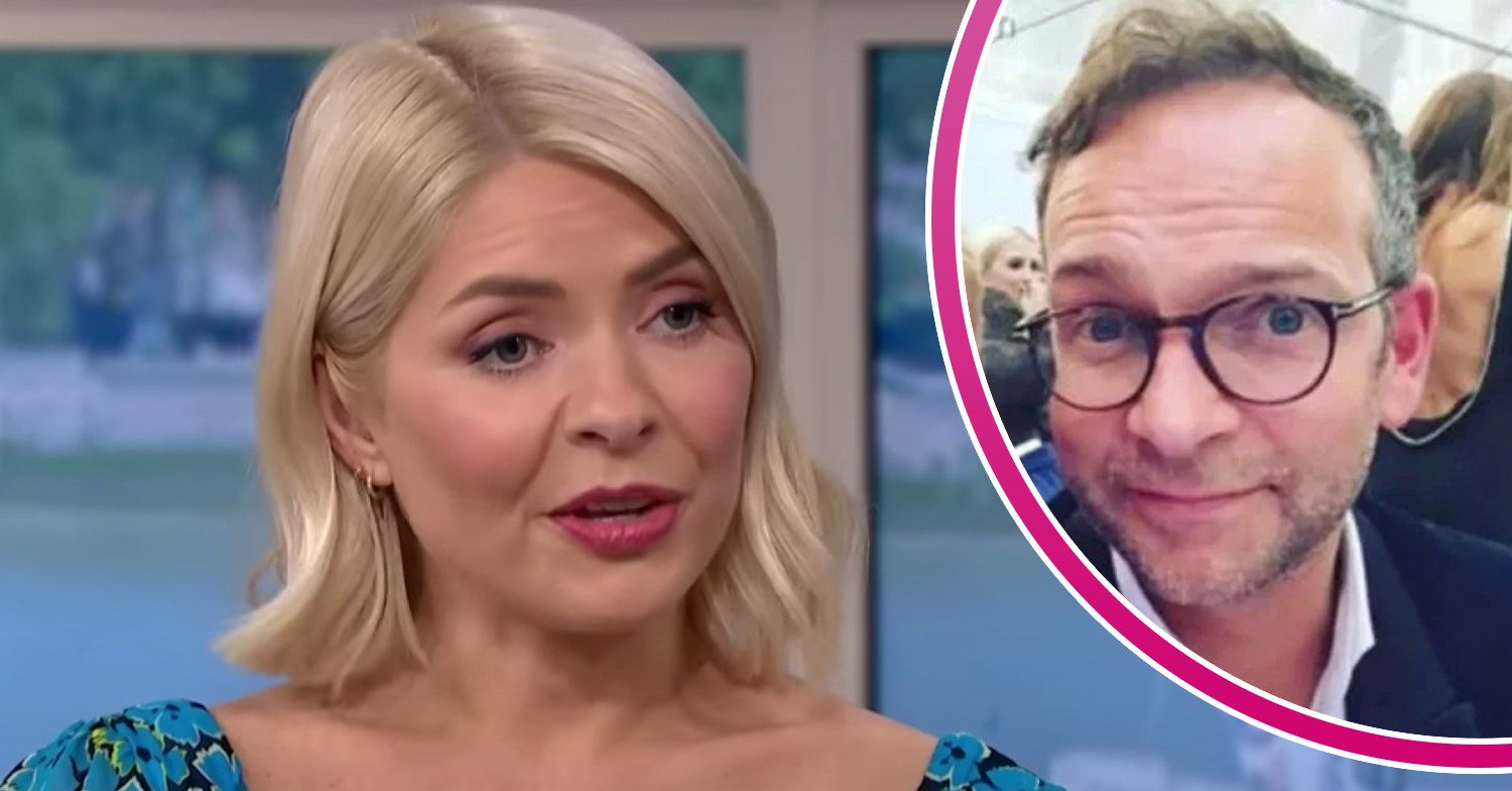Holly Willoughby speaks on This Morning, her husband Dan Baldwin poses for a photo