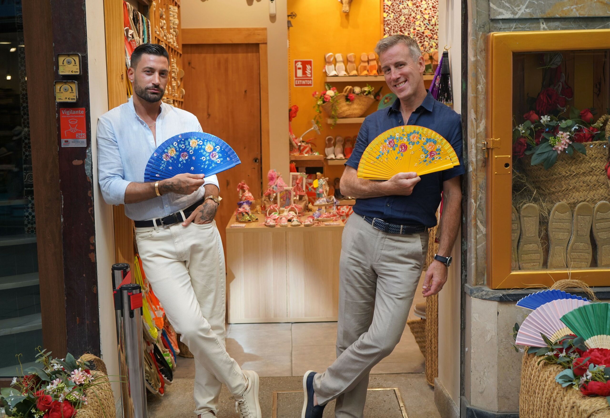 Giovanni Pernice and Anton Du Beke in Spain for their travel show